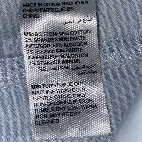 CHICOS so slimming girlfriends pants / size 2/ Chicos 00. White& blue stripes - Picture 4 of 11